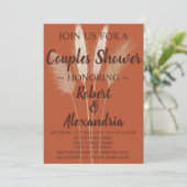 Paare Polterabend Pampas Grass Einladung (Stehend Vorderseite)