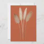 Paare Polterabend Pampas Grass Einladung (Rückseite)