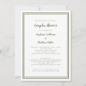 Paare Polterabend Verlobung Grün Weiß Einladung (Vorderseite)