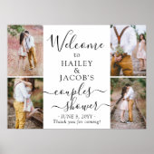 Paare Polterabend Willkommen 4 Foto Collage Poster (Vorne)