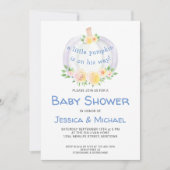 Paare Pumpkin Boys Kinderdusche Einladung (Vorderseite)