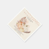 Paare Pumpkin on Way Fall Baby Shower Serviette (Ecke)