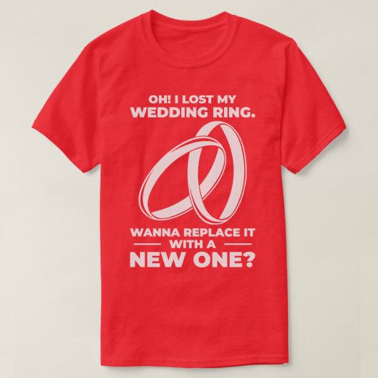 Paare Relationship Wedding Ring Holding Lines T-Shirt (Design vorne)
