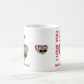 Paare Rote LIEBE IHNEN ZUM MOND-Foto Kaffeetasse (Mittel)