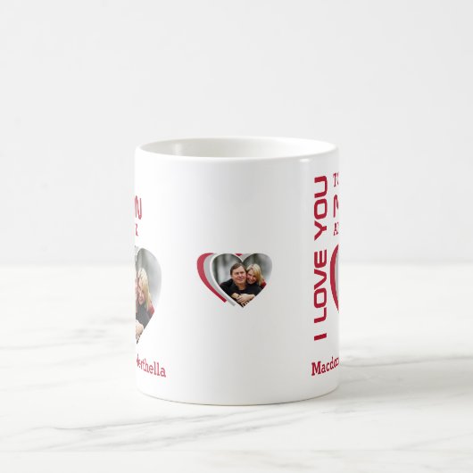 Paare Rote LIEBE IHNEN ZUM MOND-Foto Kaffeetasse (Mittel)