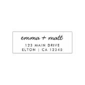 Paare Rücksendeadresse Moderne Minimalistische Hoc Permastempel (Design)