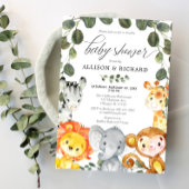 Paare Safari Baby Dusche geschlechtsneutral Einladung