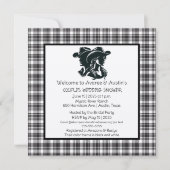 Paare Schwarz-Weiß-Western Themendusche Einladung (Vorderseite)