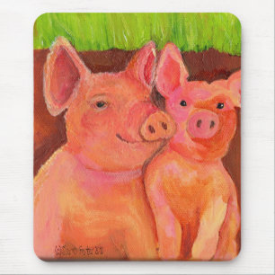 Paare Schwein-Kumpel Mousepad (alias