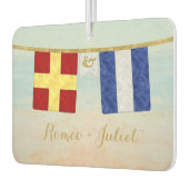 Paare Seesignalflaggen Monogramm Autolufterfrischer (Links)