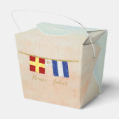 Paare Seesignalflaggen Monogramm Geschenkschachtel (Rückseite)