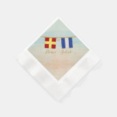 Paare Seesignalflaggen Monogramm Serviette (Ecke)