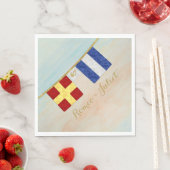 Paare Seesignalflaggen Monogramm Serviette (Beispiel)