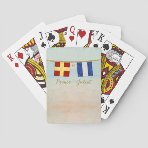 Paare Seesignalflaggen Monogramm Spielkarten