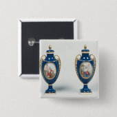 Paare Sevres Vasen verziert mit allegorischem Button (Vorne & Hinten)