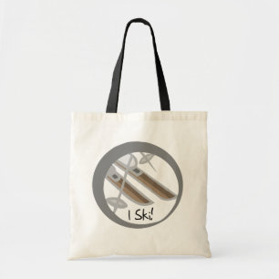 Paare Ski-T-Shirts und Geschenke der Ski-I Tragetasche