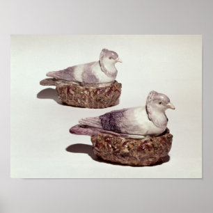 Paare Staffordshire-Tonwaren Tureens Poster