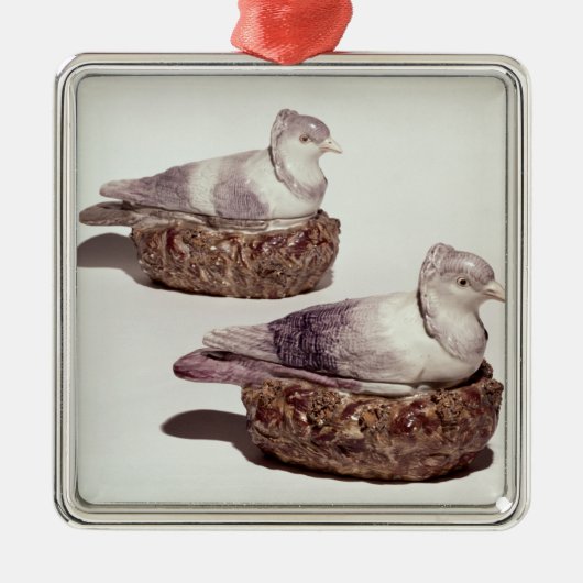 Paare Staffordshire-Tonwaren Tureens Silbernes Ornament (Vorne)