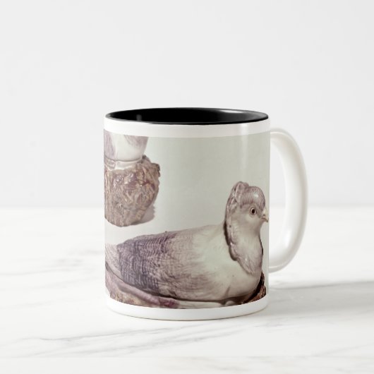 Paare Staffordshire-Tonwaren Tureens Zweifarbige Tasse (VorderseiteRechts)