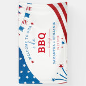 Paare Summer GRILLEN USA Brautparty Willkommen Banner (Vertikal)