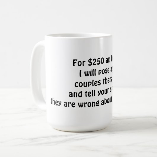 Paare Therapist jemand? Kaffeetasse (Vorderseite Links)