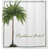 Paare Tropical Palm Tree Elegante Duschvorhang (Vorderseite)