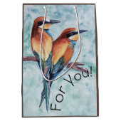 Paare tropischer Vögel Mittlere Geschenktüte (Vorderseite)