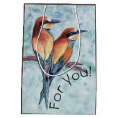 Paare tropischer Vögel Mittlere Geschenktüte (Rückseite)