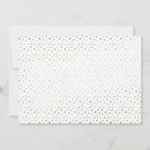 Paare Twin Birth Ankündigung in Imitats Gold Foil (Rückseite)