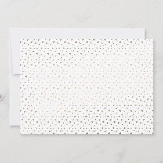 Paare Twin Birth Ankündigung in Imitats Gold Foil (Rückseite)