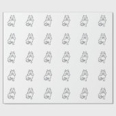 Paare und Posen: Feline Flow Yoga Cat Lover Design Geschenkpapier (Flach)