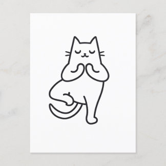 Paare und Posen: Feline Flow Yoga Cat Lover Design Postkarte