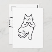 Paare und Posen: Feline Flow Yoga Cat Lover Design Postkarte (Vorne/Hinten)
