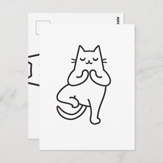 Paare und Posen: Feline Flow Yoga Cat Lover Design Postkarte (Vorne/Hinten)