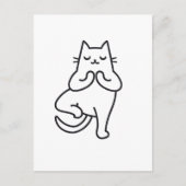 Paare und Posen: Feline Flow Yoga Cat Lover Design Postkarte (Vorderseite)