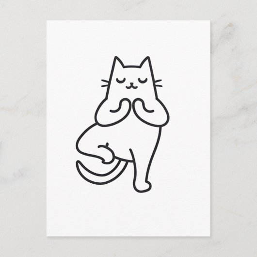 Paare und Posen: Feline Flow Yoga Cat Lover Design Postkarte (Vorderseite)