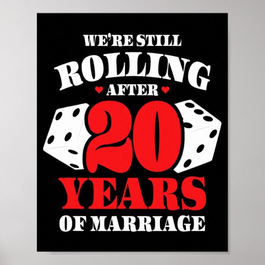 Paare Verheiratet 20 Jahre - Funny 20. Wedding Ann Poster (Vorne)