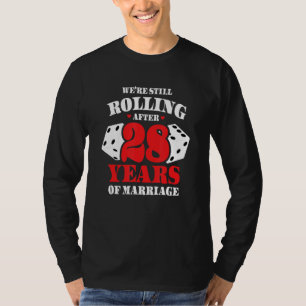 Paare Verheiratet 28 Jahre - Funny 28. Wedding Ann T-Shirt