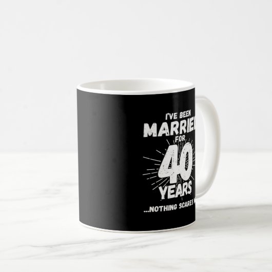 Paare Verheiratet 40 Jahre Witziger 40 Jahre Jubil Kaffeetasse (VorderseiteRechts)