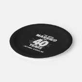 Paare Verheiratet 40 Jahre Witziger 40 Jahre Jubil Pappteller (Schrägansicht)