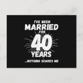 Paare Verheiratet 40 Jahre Witziger 40 Jahre Jubil Postkarte (Vorderseite)