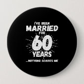 Paare Verheiratet 60 Jahre Witziger 60 Jahre Jubil Button (Vorderseite)