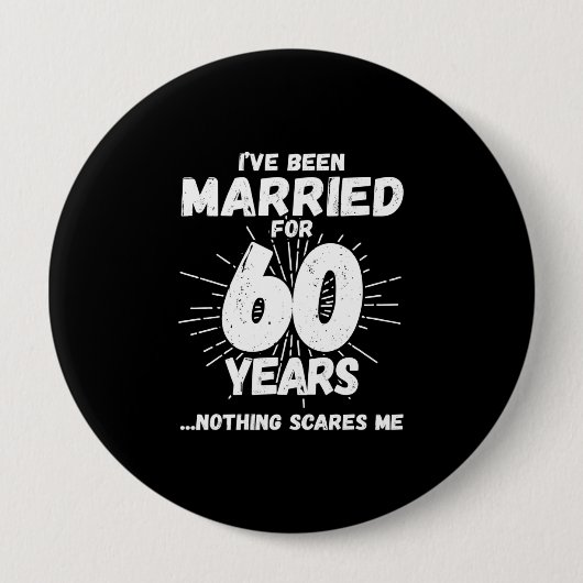 Paare Verheiratet 60 Jahre Witziger 60 Jahre Jubil Button (Vorderseite)