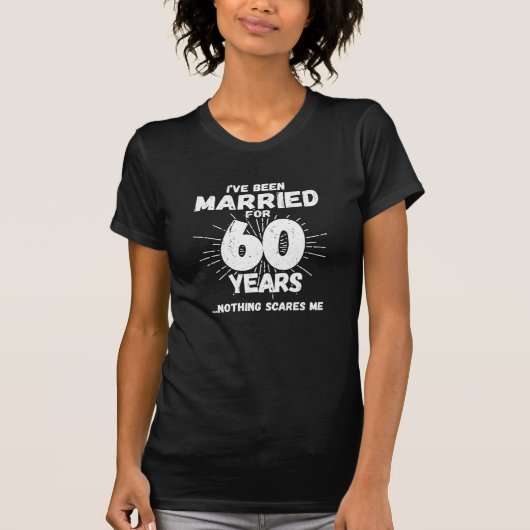 Paare Verheiratet 60 Jahre Witziger 60 Jahre Jubil T-Shirt (Vorderseite)