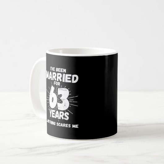 Paare Verheiratet 63 Jahre Funny 63 Jubiläum Kaffeetasse (Vorderseite Links)