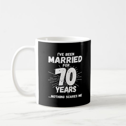 Paare Verheiratet 70 Jahre Funny 70 Jahre Jubiläum Kaffeetasse (Links)