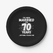 Paare Verheiratet 70 Jahre Funny 70 Jahre Jubiläum Pappteller (Vorderseite)