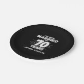 Paare Verheiratet 70 Jahre Funny 70 Jahre Jubiläum Pappteller (Schrägansicht)