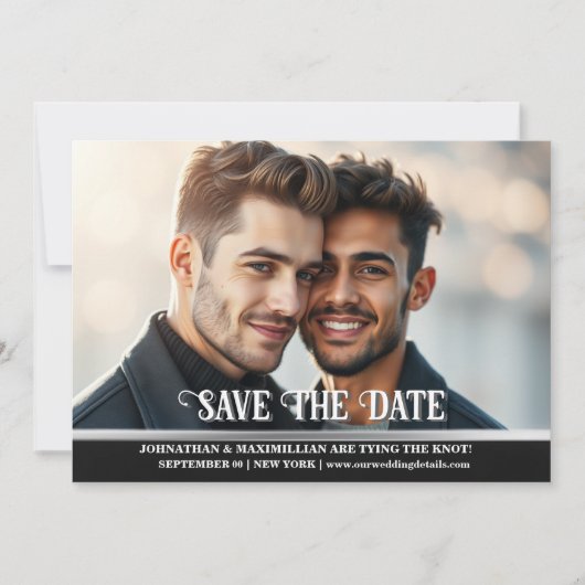 Paare Verlobung Foto Hochzeitsankündigung Einladung (Vorderseite)