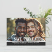 Paare Verlobung Foto Save the Date Hochzeit Einladung (Stehend Vorderseite)